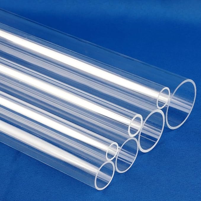 60cm Length Big Size Clear Acrylic Tube 1pcs, for Fish Tank Aquarium Supplies Hydroponics Watering Transparent Pipe (Size : 63mm)