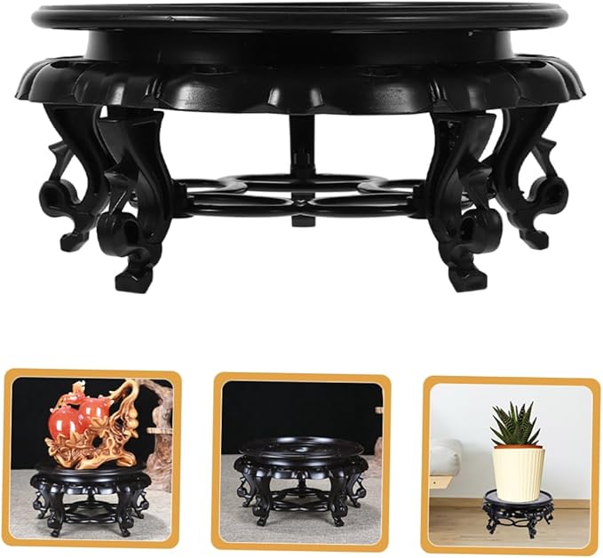 SUPVOX Resin Tray Pedestal Stand for Vase Aquarium Flower Pot Statue Decorative for Home Decoration and Display Ornaments