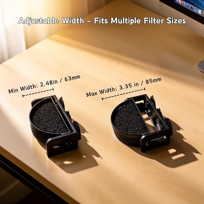 Aquarium Filter Baffle with Suction Cups, Fish Tank Flow Controller, Water Surface Calmer & Flow Reducer for Betta Fish and Shrimp (Black)