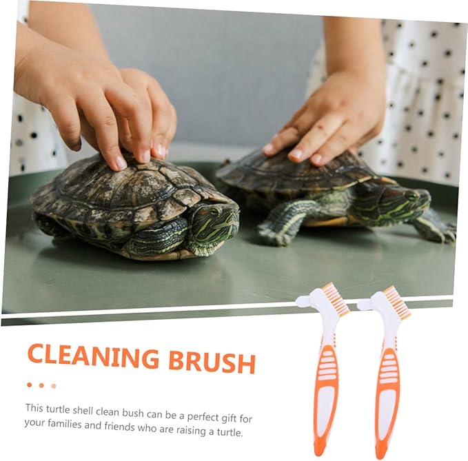 2Pcs Turtle Shell Cleaning Brush Aquatic Tortoise Mud Multi-Functional Brush with Dense Bristles for Shell Cleaning for Turtle Conch Care