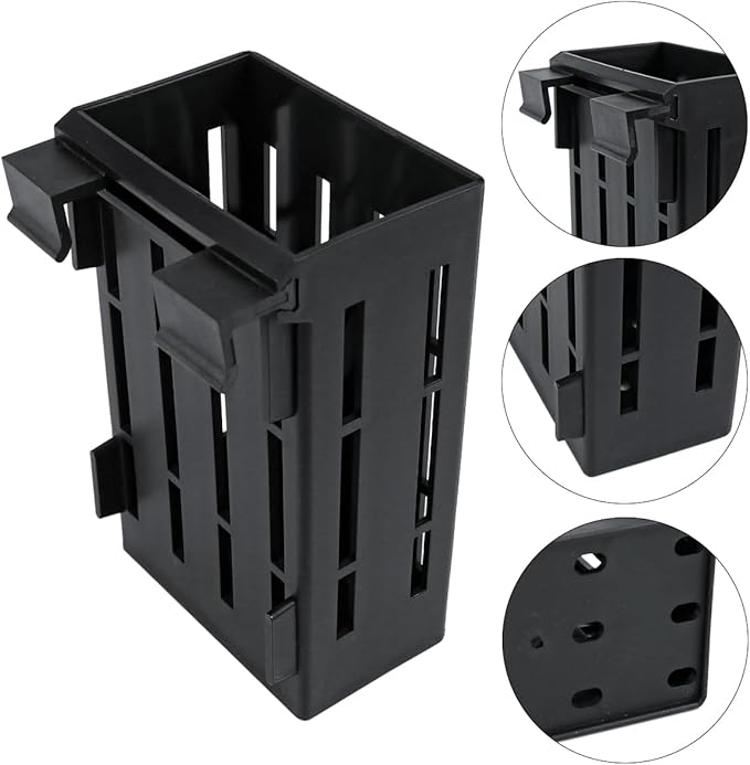 5Pcs Hanging Aquarium Plant Holder Aquatic Plant Pot with Hanger Fish Tank Accessories Aquarium Planter Cups for Aquaponic Plant Cultivation,Black