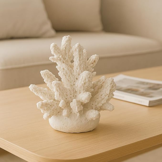 Large Aquarium Decor Coral Ornament Decorations Fish Tank Landscape, White Coral
