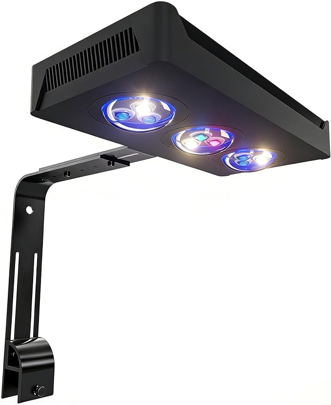 35W Full Spectrum Reef LED Light for SPS/LPS Corals – Dimmable Aquarium Light with Sunrise, Sunset & Moonlight Modes – Perfect for Saltwater & Nano Reef Tanks (10-24 Inch, up to 40 Gallons)