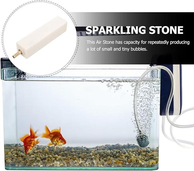 balacoo Aquarium Air Stone 5.90 Inch White Corundum Bubble Stone Oxygenated Bubble for Fish Tank Air Pump Accessories Enhance Aquarium Bubbles