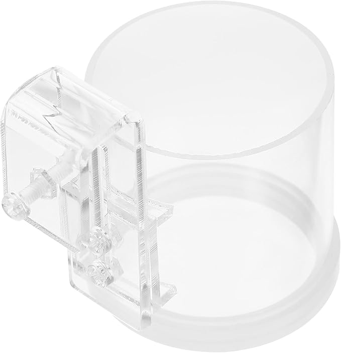 Aquarium Fish Feed Ring with Hook Acrylic Fish Tank Feeder Circle Large Size for Automatic Feeding in Home and Office