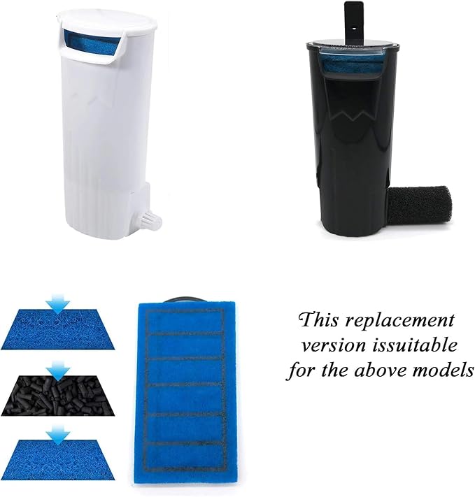Turtle/Reptiles/Amphibian Waterfall Filter Replacement Cartridges 5Pcs