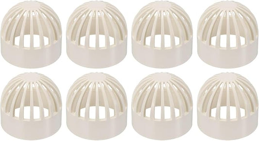 PATIKIL 2.5 Inch (63mm) Fish Cover Permeable Cap, 8 Pcs PVC Breathable Cap Aquarium Guard Fish Tank Intake Cover, White