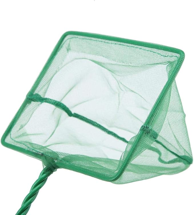 Fishing Landing Net, Portable Catch and Release Fish Net Fish Skimming Net Goldfish Net Floating Debris Clean Tools for Aquarium Fishbowl Fish (6 inch)