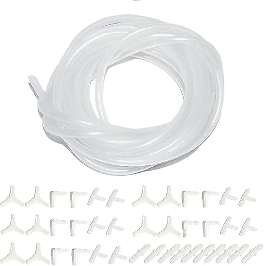 AQUANEAT Aquarium 25 Feet Standard 3/16" Airline Tubing Bundle with 40pcs Airline Tubing Connectors