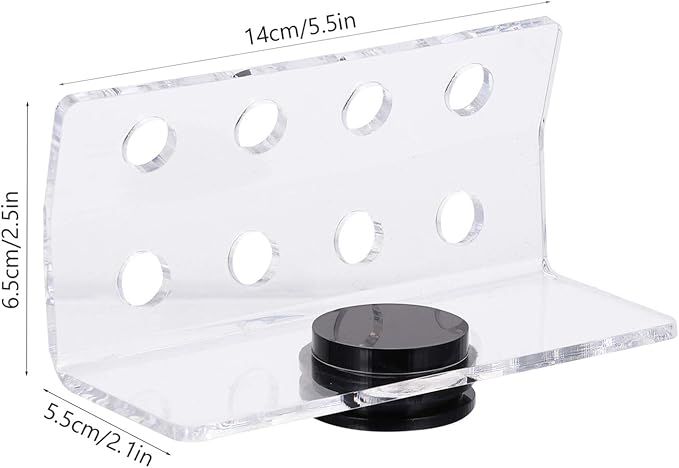 balacoo Magnetic Coral Rack Acrylic 8 Hole Coral Frag Holder Aquarium Fish Tank Coral Stand Support for Aquarium Fish Tank Supply