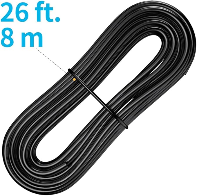 Pawfly 26 Feet Aquarium Air Tubing Standard 3/16" Airline Tubing Air Pump Accessories with Air Stones, Check Valves, Suction Cups and Connectors