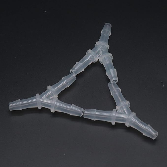 Xiaoyztan 6 Pcs Y-Type Aquarium Air Tubing Splitter Connectors Polypropylene Equal Barb Air Pump Accessories