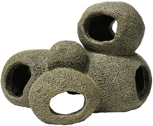 Rosewood Blue Ribbon Rock & Wood Cave Complex Aquatic Ornament (Small) (Gray)