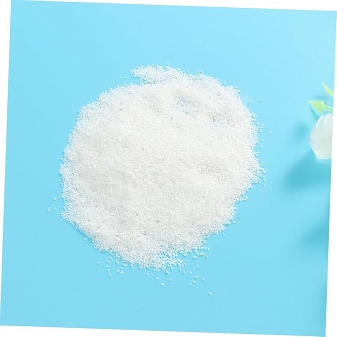VANZACK 500g Pure White Natural Quartz Sand for Fish Tank Decor Aquarium Bottom Gravel