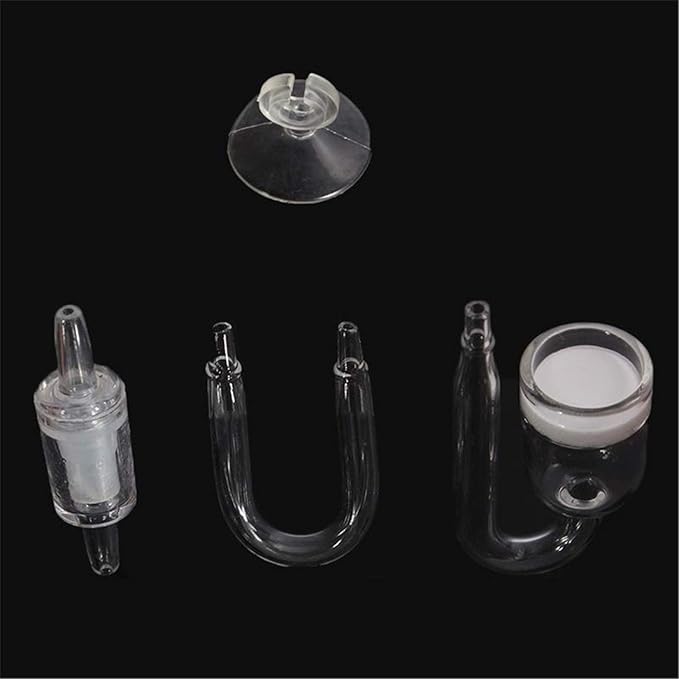 Aquarium Co2 System Diffuser Check Valve Set U Shaped Glass Tube Bend Accessory DIY Accessories