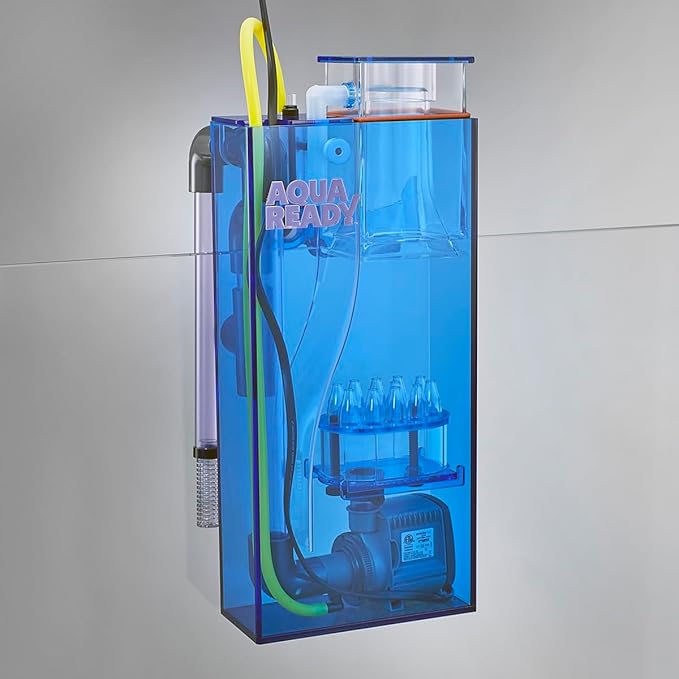 AquaReady Hang On Back Protein Skimmer for Saltwater Aquariums HOB-1.5, Up to 75 Gallon Fish Tank Filtration, Hang On External, Adjustable, Ultra Quiet Pinwheel Pump