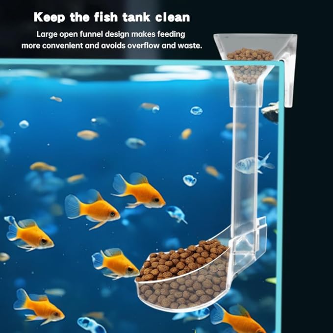 Shrimp Feeder: Tube & Dish Set, Anti-Scatter, Adjustable Height for Aquariums/Tanks | Ideal for Fishkeepers