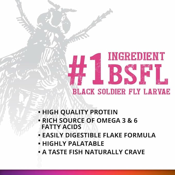 Fluval Bug Bites Color Enhancing Fish Food for Tropical Fish, Flakes for Small to Medium Sized Fish, 1.59 oz., A7347, Brown