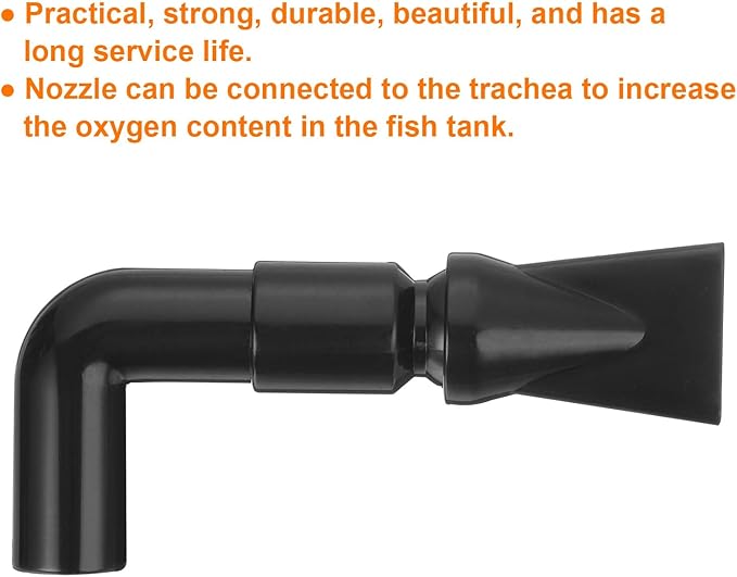 uxcell 2Pcs Aquarium Nozzle, 360°Free Rotate Plastic Aquarium Pump Nozzle, 19mm/0.75" OD Flat Water Outlet Return Pipe Fitting for Aquariums Fish Tanks(Black)