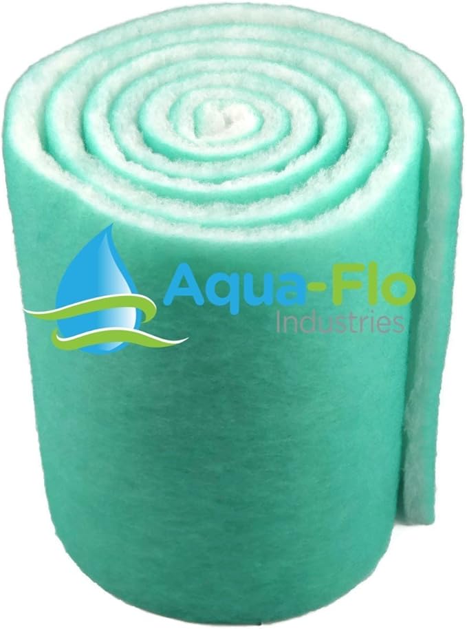 Aqua-Flo 12" Pond & Aquarium Filter Media, 72" (6 Feet) Long x 1" Thick (Green/White)