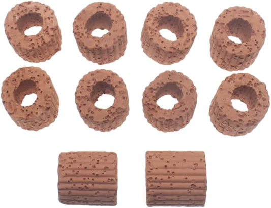 10Pcs Water Plant Fixed Ring 25mm Aquarium 10Pcs Water Plant Fixed Ring 25mm Wheel-Type Biological Ring Aquarium Landscape Ceramic Plant Pot Cultivation Fixed Ring for Fish Tank