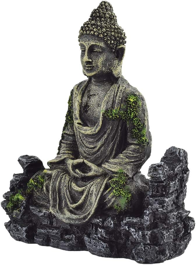 OMEM Fish Tank Decorations Buddha Statue Aquarium Ornaments