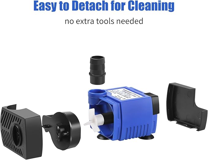 AQUANEAT Small Fountain Pump, 80 GPH Submersible Water Pump for Aquarium Fish Tank, Outdoor Water Fountain, Hydroponics, Pond Filter Pump