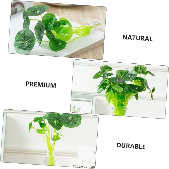 NOLITOY 4 Pcs Fish Tank Lotus Leaf Aquarium Water Grass Artificial Plants Artificiales para Fish Tank Decoration Lifelike Aquarium Plants Fake Water Plastic Flower Dining Table