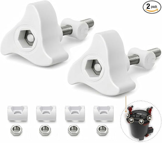 2 Pack A20215 Replacement Parts Compatible with Fluval Canister Filters, Lid Fastener Compatible with Fluval FX6 FX5 FX4 FX2, Includes 2 Fasteners & 4 Barrel Nuts, Secure Fit and Long Lasting