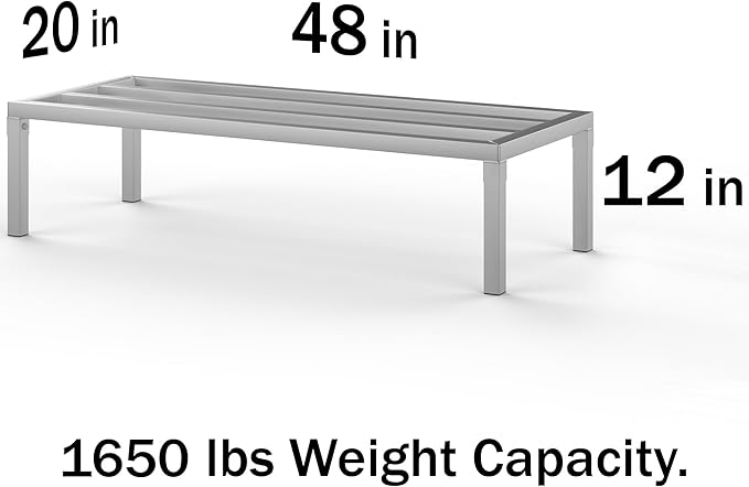 20 in X 48 in. Aquarium Stand | Industrial Style Aluminum Fish Tank Base with Open Frame Design