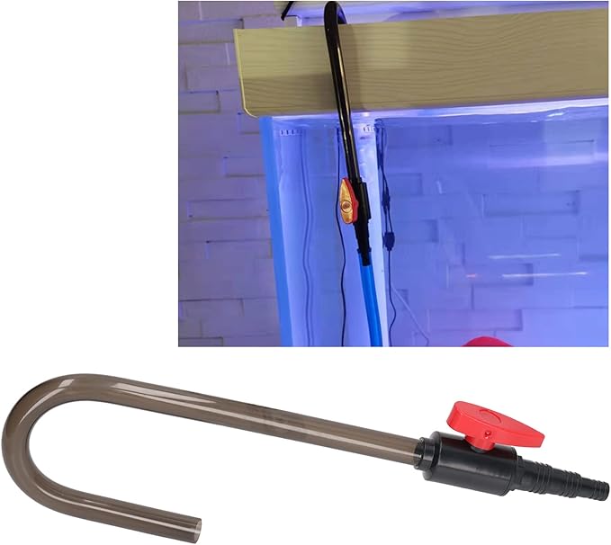 Estink Aquarium Water Filler Tube, Plastic Wall Mounted Aquarium Automatic Top Off Water Refiller Pipe Fish Auto Water Filler Tube Replacement Fit for 3/8 1/2 3/4 Hose (Curved