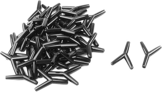 uxcell Plastic Fish Tank Aquarium Air Line Hose Pump Tubing Connectors 50 Pcs Black