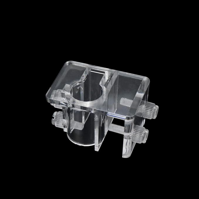 Quluxe 2 Pcs Acrylic Aquarium Soft Tube Fixture Holder Hose Clamps Fixing Clip for Holding Doing Pump Soft Hose