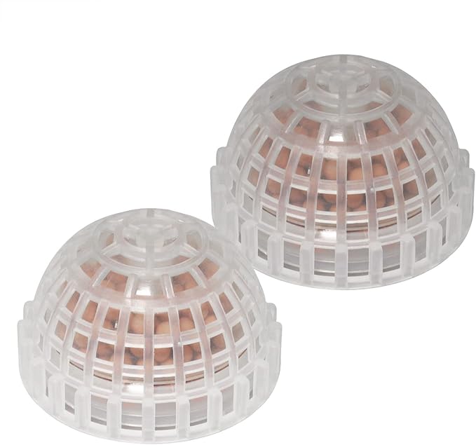 2pcs Plastic Aquarium Shrimp Fish Tank Media Moss Ball Holder Fish Tank Accessories Home Decoration 5x3cm, Transparent
