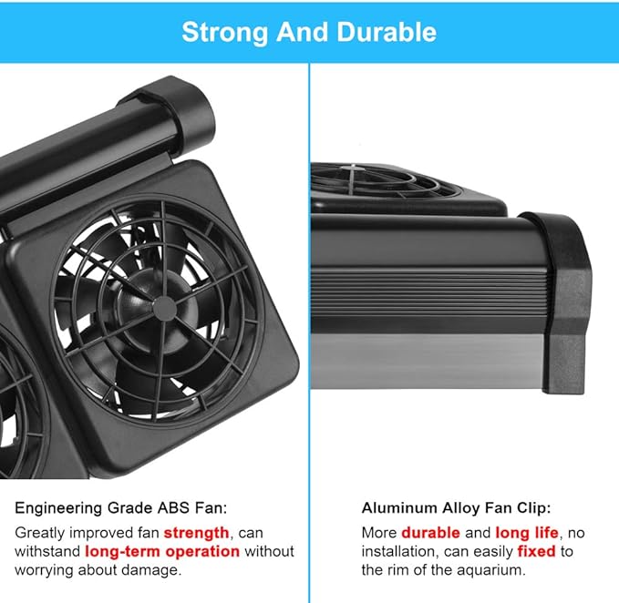 Aquarium Cooling Fan Fish Tank Fan Aquarium Chillers for Salt Water Fresh Water