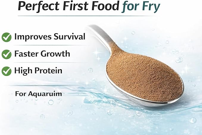 Premium Brine Shrimp Eggs – High Hatch Rate Artemia Cysts for Fish Fry, Reef & Aquarium Fish – Clean, Reliable Live Fish Food (0.7oz)