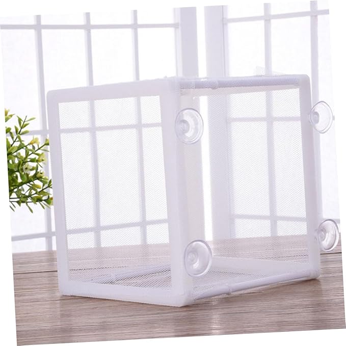 POPETPOP 2pcs Fish Breeding Isolation Box Fish Incubating Net Suction Cups Aquarium and Easy to Install Color