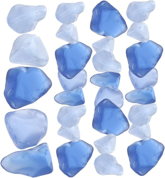 Happyyami 1set Bulk Aquarium Gravel for Fish Tank Polished Decorative Pebbles Natural River Rocks Safe for Freshwater Aquariums Glass Sand