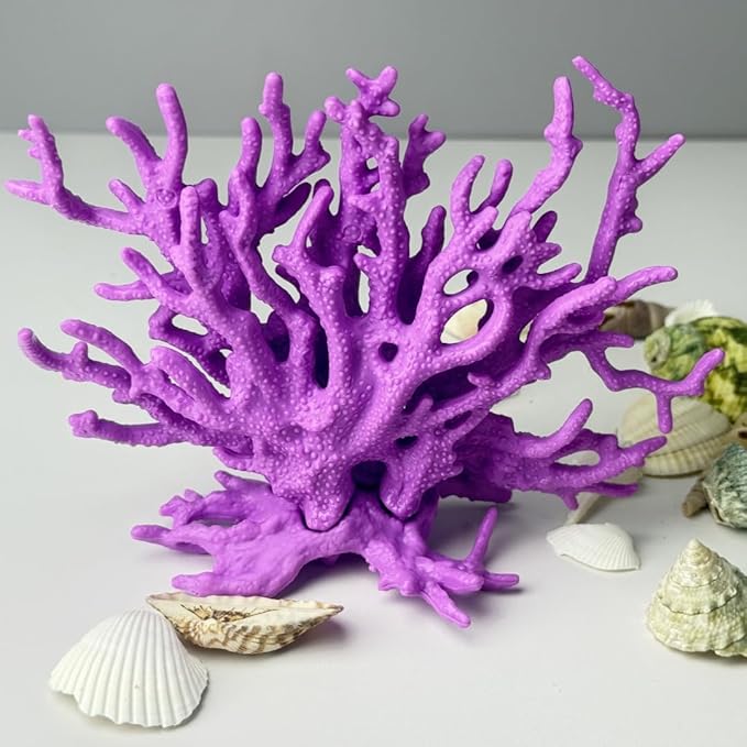 Fish Tank Decorations,Aquarium Corals Decoration, Aquarium Ornaments, Fish Tank Coral, Aquarium Corals Decoration, Fish Decorations for Aquarium (Purple, Medium)
