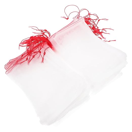 IMIKEYA 100pcs Sand Washing Machine Bags Drawstring Mesh Pouch for Fish Tank Sand Cleaning Pe Material Essential Aquarium Tool