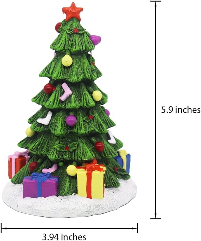 Ulifery Christmas Tree Aquarium Ornament Christmas Fish Tank Decorations for Betta Hiding 3-20 Gallon Tank, Green