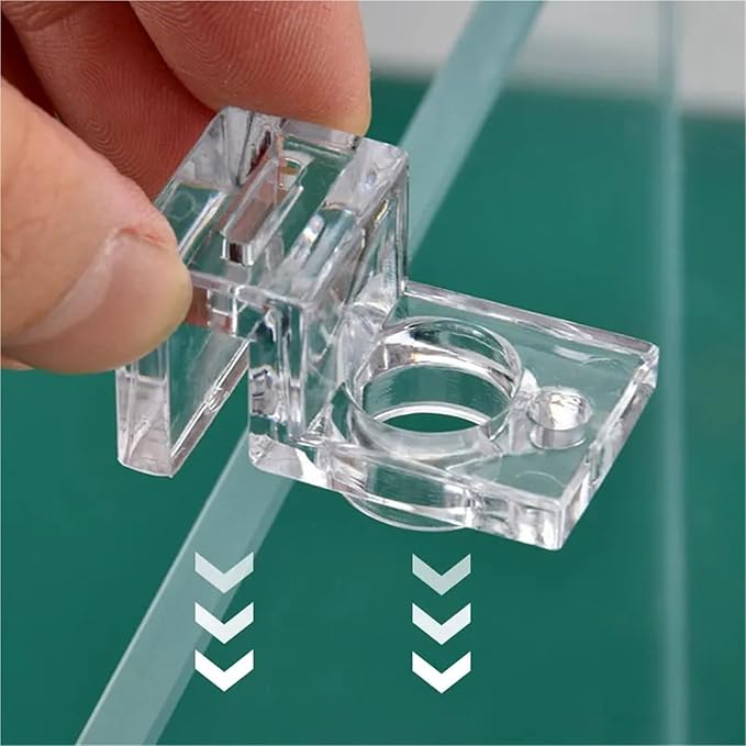 Aquarium lid Clips 16Pcs Fish Tank Acrylic Clip 4.5/5/5.5/6/8/10/12/15mm Aquarium Lid Cover Support Holder Bracket Clamp Stand Aquarium Supplies(4.5mm)