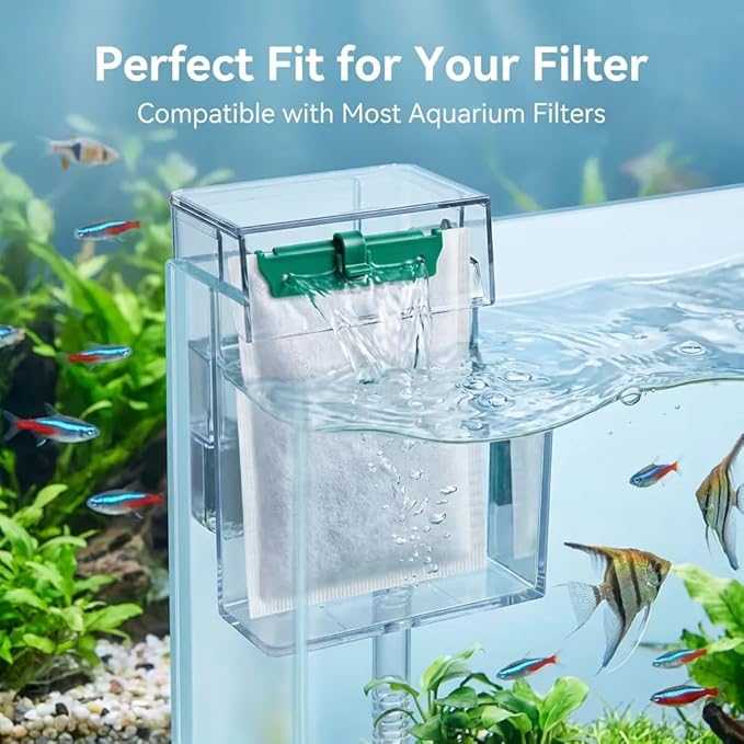 12-Pack Medium Replacement Aquarium Filter Cartridges: Compatible with Select Power Filters (Fits 10i, IQ10, PF10 Models), Ready-to-Use Bio-Filtration for Crystal Clear Water Quality