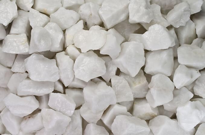 Fantasia Materials: 5 lbs White King Quartz Rough Stones from India