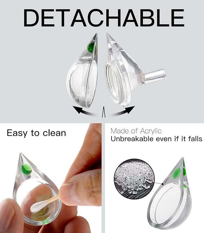Aquatic CO2 Drop Checker Detachable Tear Drop Shape Without Solution,Upgraded Version