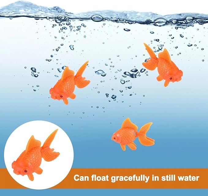 5Pcs Orange Aquarium Fish Bowl Tank Artificial Floating Plastic Decor Goldfish Ornament Fish Tank Decoration Aquarium Décor Thematic Ornaments