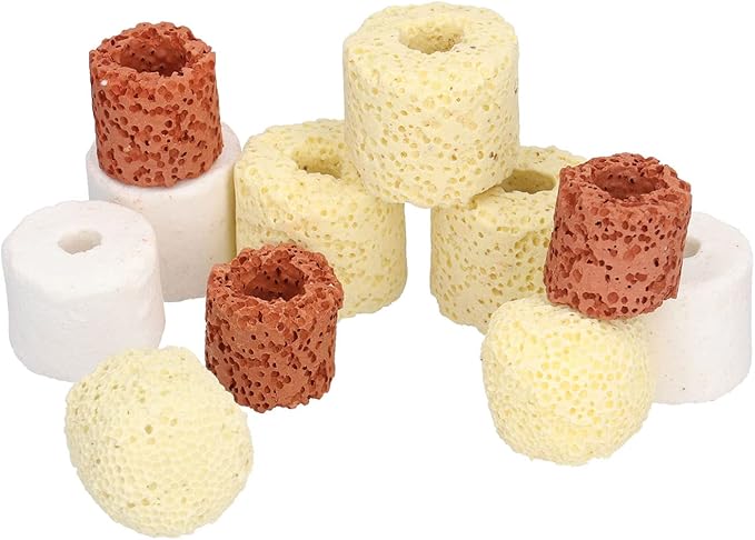 4 in 1 Filter Media, Natural Sand Gravel Soil Mixture Aquarium Biological Filter Media with Durable Natural Materials, for Fish Tank Pond Hanging Filters Water Tanks