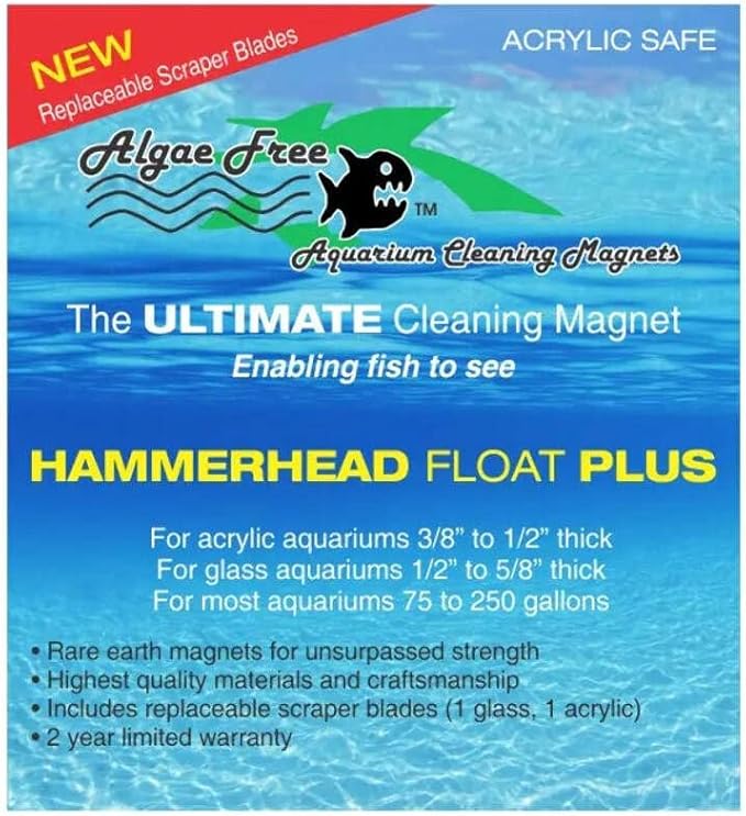 Hammerhead Floating Aquarium Cleaning Magnet