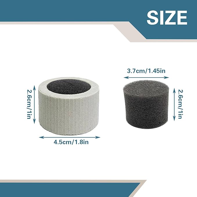 12 PCS Aquarium Plant Weight Ceramic Ring with Black Sponge, Aquarium Plant Weights Pot Anti Floating for Fish Tank Water Plant Landscape Decoration Accessories