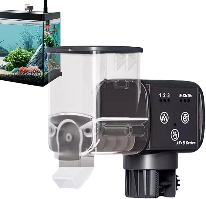 Fish Feeder for Aquarium - Smart Precise Feeding Dispenser | Aquarium Automatic Feeder,for Betta Turtle Pellet Vacation Weekend Day Traveling Pond
